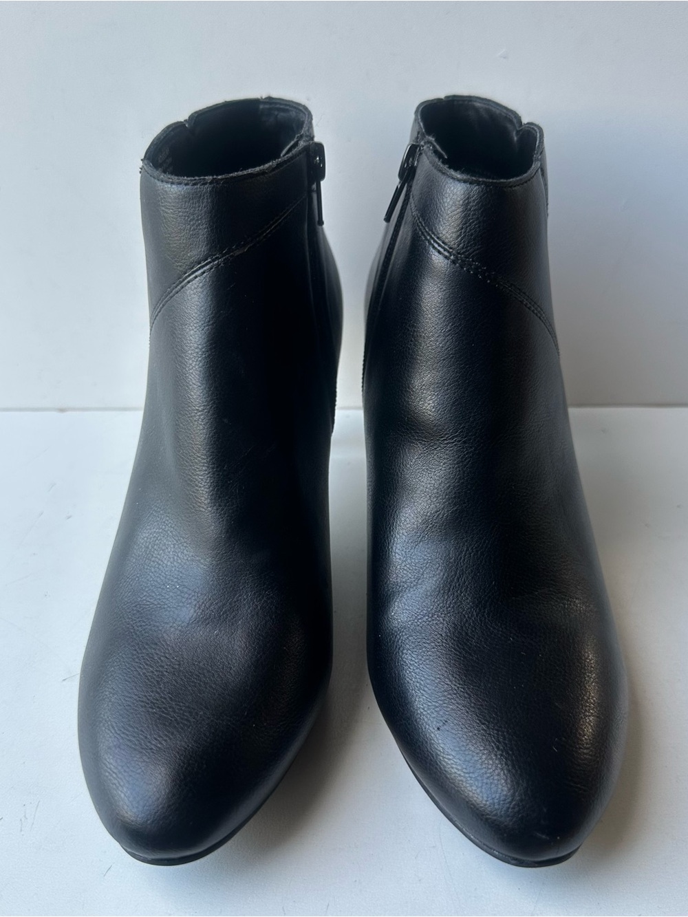 Kelly & Katie Black Ankle Boots Womens Size 9 Kitten Heel Side Zip Shoes